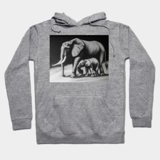 Balck and White Elephants Hoodie